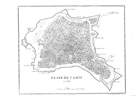 Ciudad de Cádiz en 1812