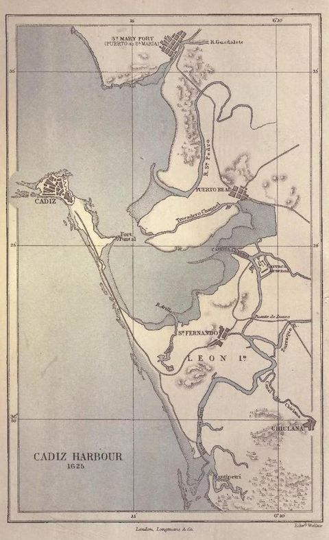 Bahía de Cádiz en 1625