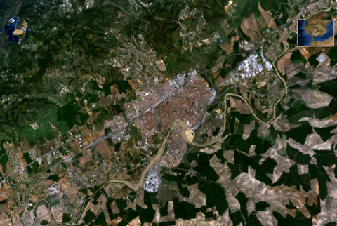 Vista desde satélite de Córdoba