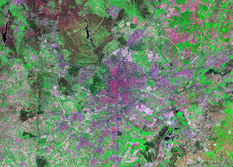 Mapa satelital de Madrid