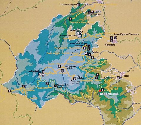 Map of Sierra de las Nieves Natural Park 2005