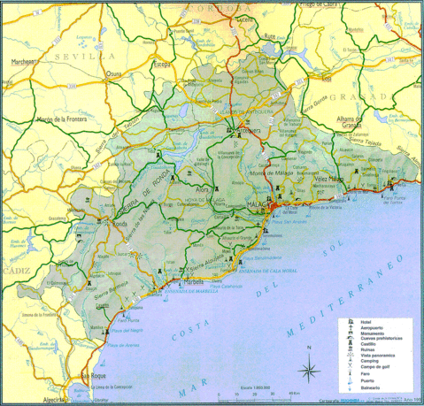 Málaga map