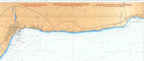 Carta náutica de la costa entre Málaga y Caleta de Vélez