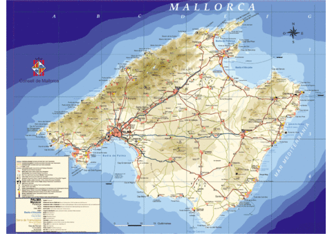 Majorca Island road map