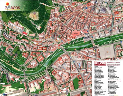 Burgos tourist map