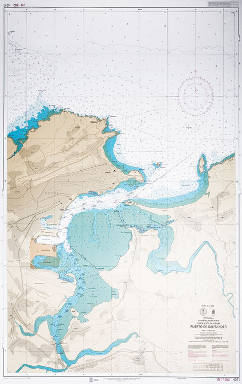 Carta náutica del Puerto de Santander 2000