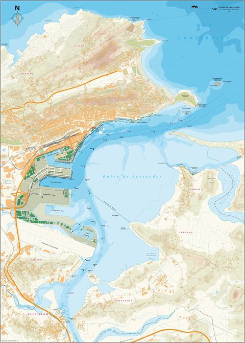 Bay of Santander map 1997