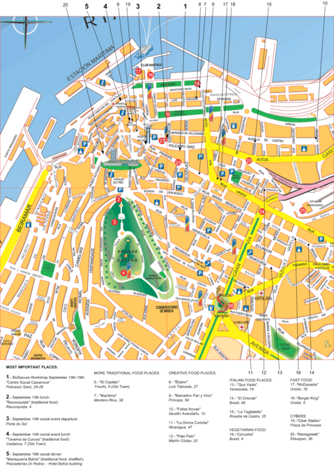 Vigo tourist map