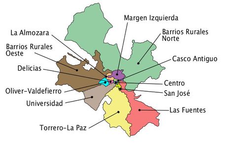 Districts of Zaragoza 2006