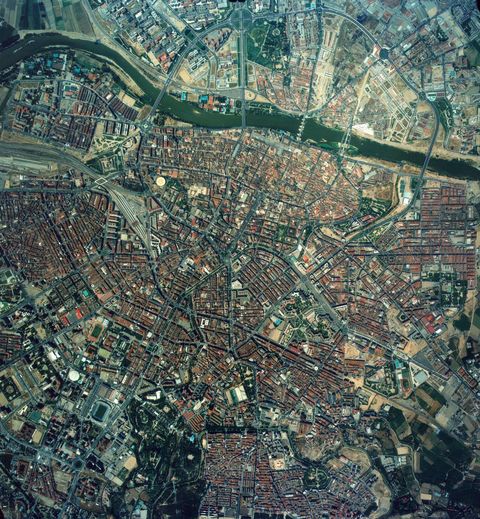 Aerial view of Zaragoza