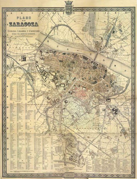 Zaragoza map 1899