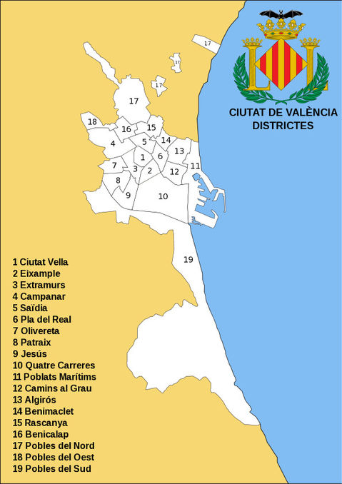 Districts of the city of Valencia 2008