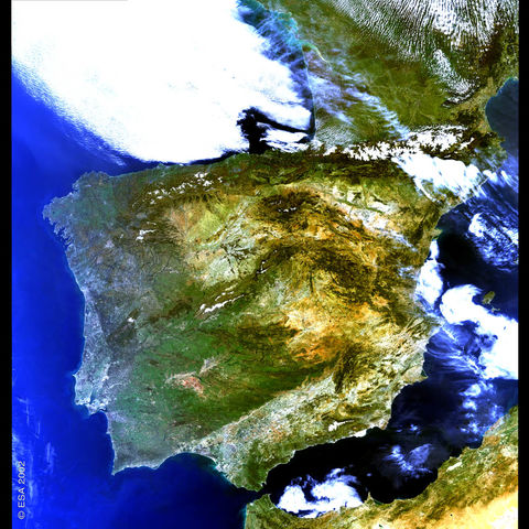 Satellite image of Spain 2002