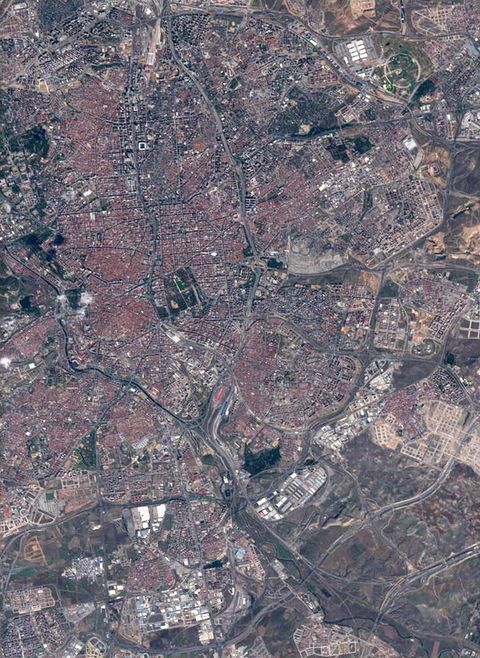 Satellite image of Madrid 2005