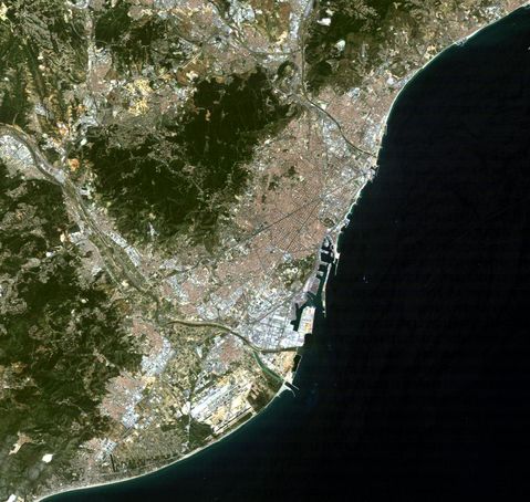 Satellite image of Barcelona 2004