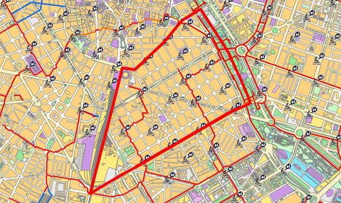 The Eixample district map