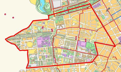 The Olivereta district map