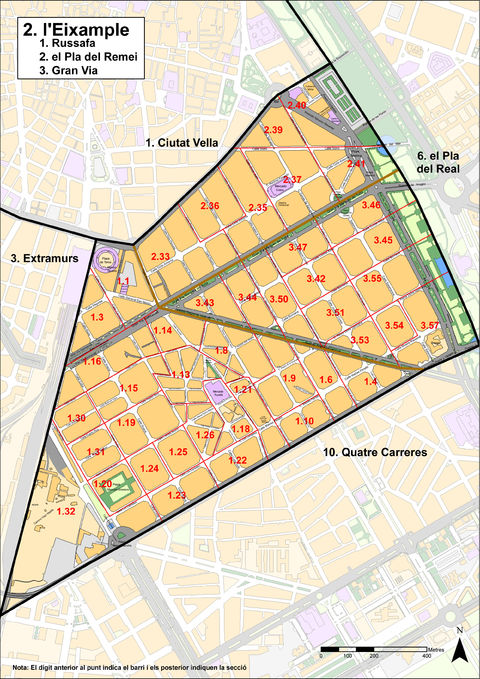 The Eixample district, Valencia