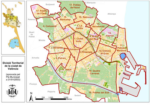 Districts of the city of Valencia