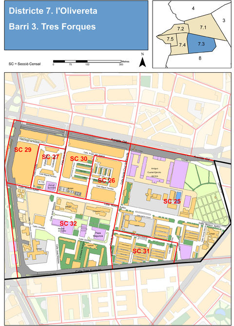 Neighborhood of Tres Forques, Valencia