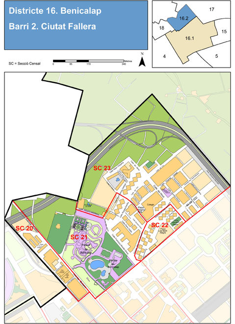 Neighborhood of Ciutat Fallera, Valencia