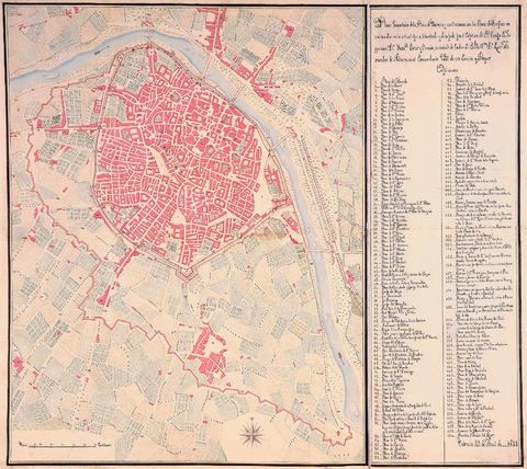 Plaza de Valencia y sus contornos 1811