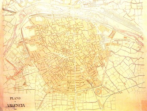 Map of Valencia 1869