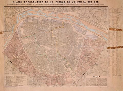 Plano Topográfico de la Ciudad de Valencia