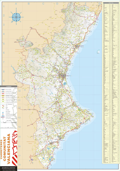 Mapa de la Comunidad Valenciana 2010