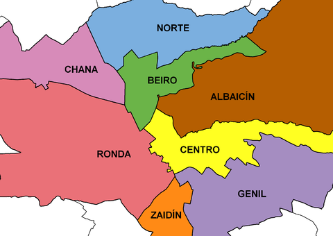 Districts of the city of Granada 2008