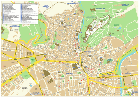 Mapa de Granada