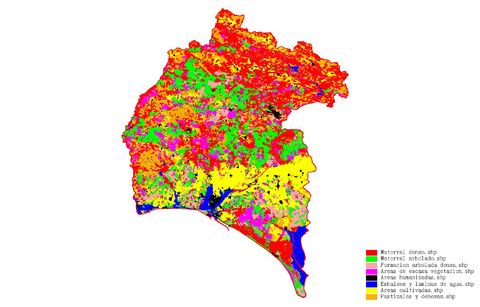 Coverage map of Huelva