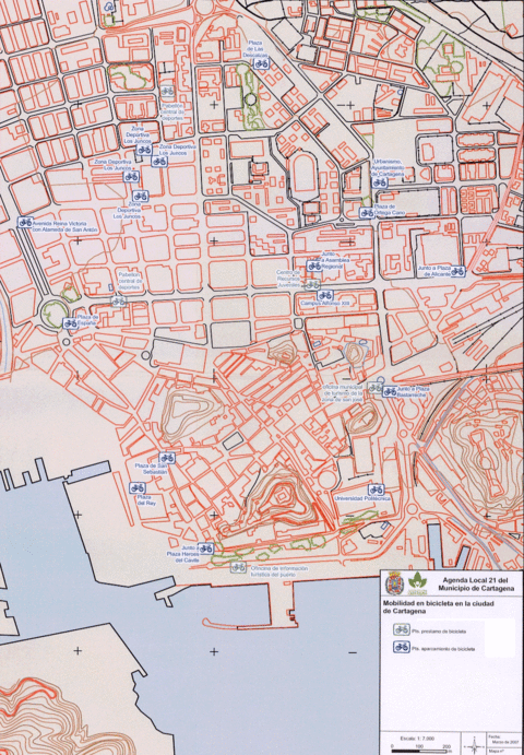 Bike rental center & parking in Cartagena