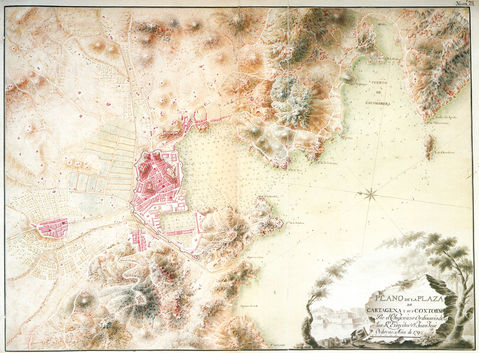 Map of the Plaza of Cartagena and its environs 1799