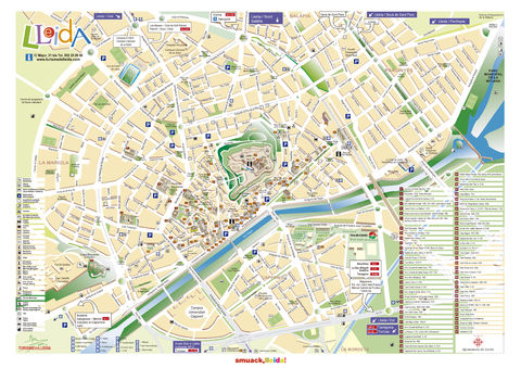 Lleida Tourist Map