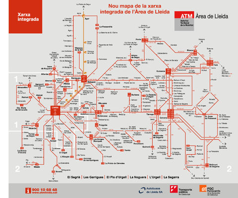 Lleida integrated public transport