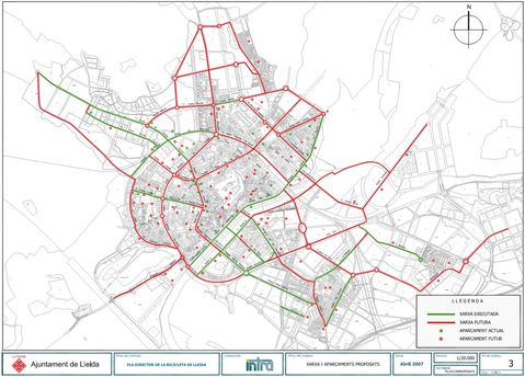 Bike routes, paths & parking in Lleida 2007