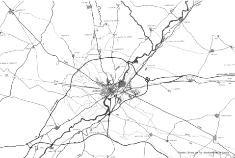 Lleida and municipalities within its area of ​​influence