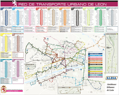 Urban transport network of León