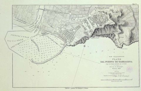 Map of the Port of Tarragona 1876