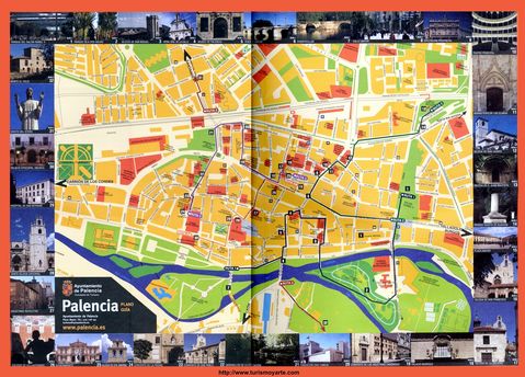 Palencia tourist map