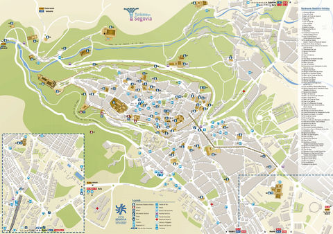 Mapa turístico de Segovia