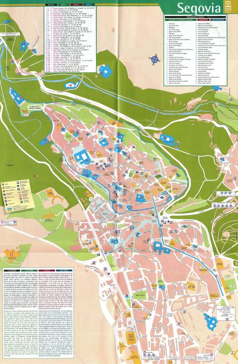 Mapa turístico de Segovia