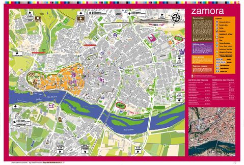 Zamora tourist map 2009