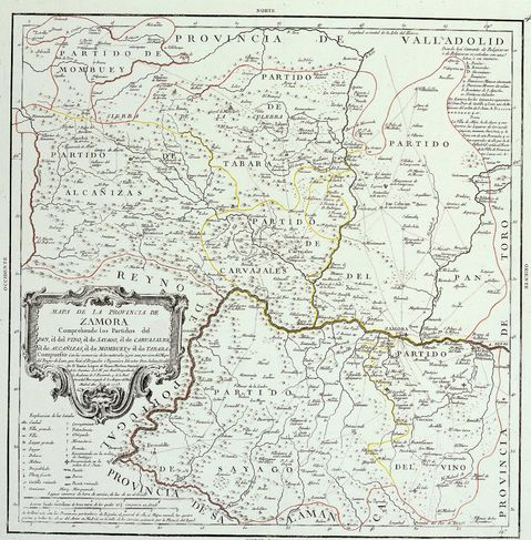 Mapa de la Provincia de Zamora 1773