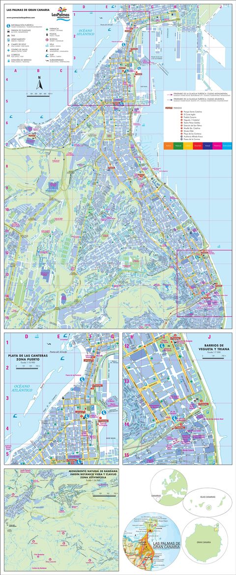 Las Palmas tourist map 2010