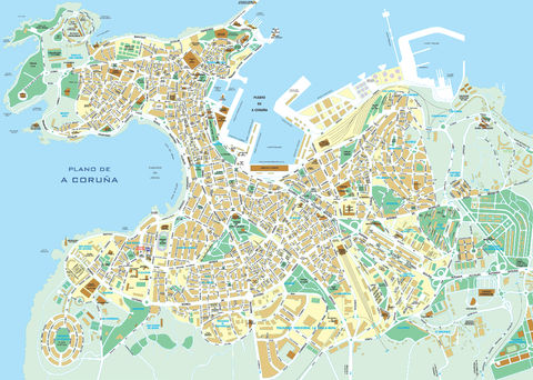 A Coruña map