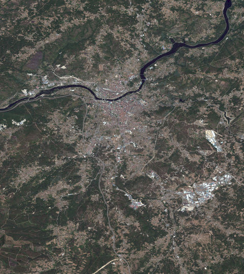 Satellite map of Ourense