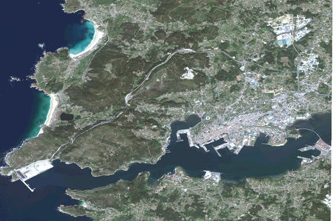 Satellite map of El Ferrol