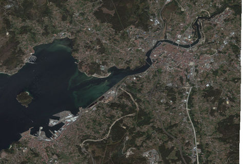 Satellite map of Pontevedra